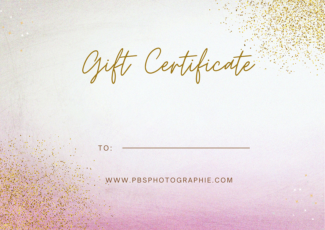 Dubai Photography Gift Certificate – PBS Photographie Studio Voucher